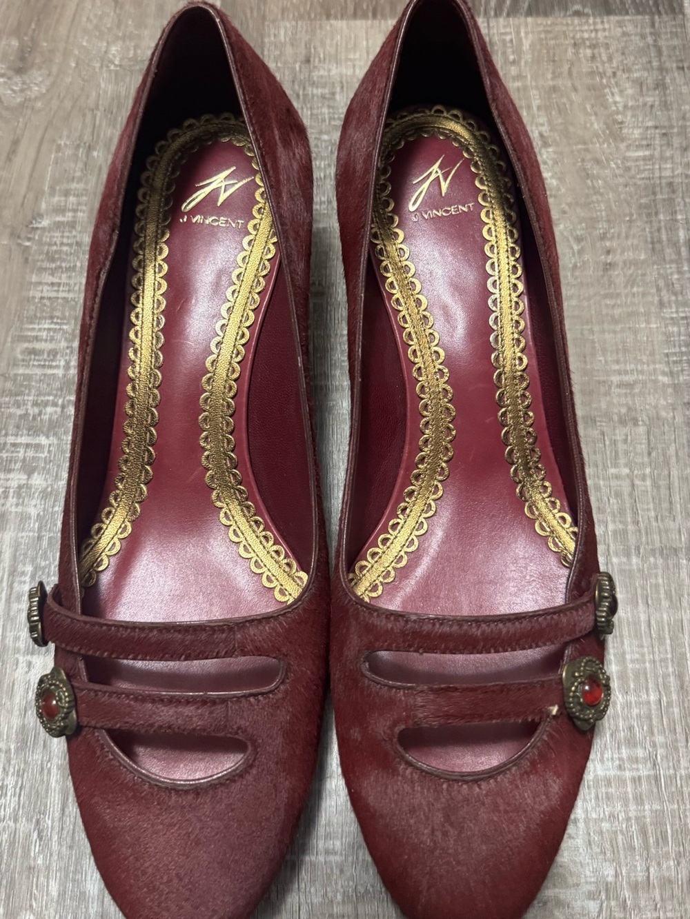 Wine Red Pointed Toe Pumps